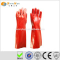 Sunnyhope PVC rote Schutzhandschuhe